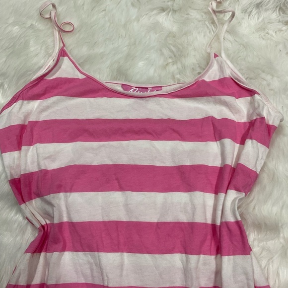 Rare Vintage PINK Victoria's Secret Stripped mini Dress - Picture 7 of 8